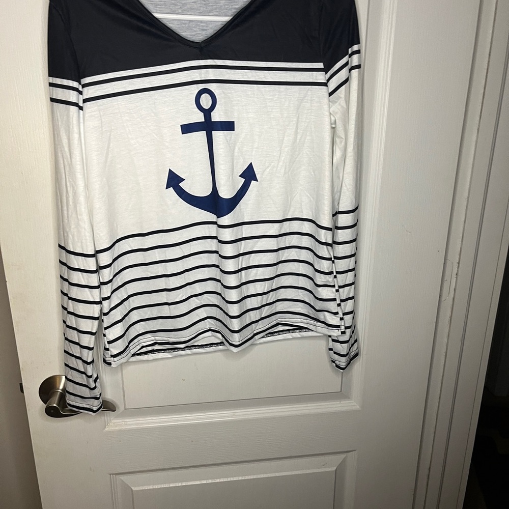 Nautical Striped Long Sleeve Top - Picture 2 of 4